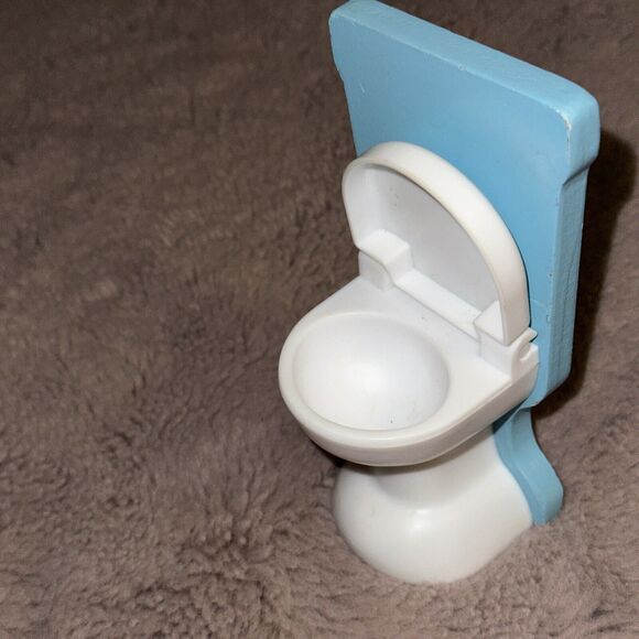 Dollhouse Large Furniture Wood Blue Toilet KidKraft - Picture 2 of 5